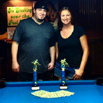 Chris Gentile and Jessica Human won the Scotch Doubles division. 